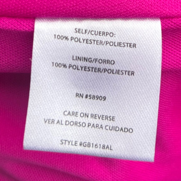 🆕🌸GB Hot Pink Ruched Satin Prom Wedding Party Maxi Dress Evening Size 9 - Picture 15 of 17